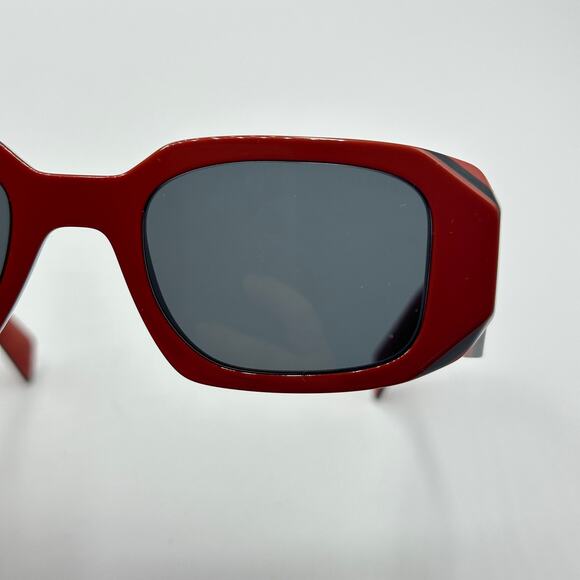 PRADA Symbole Diamond Rectangle Sunglasses Fiery Orange Red PR 17WS - Picture 13 of 14